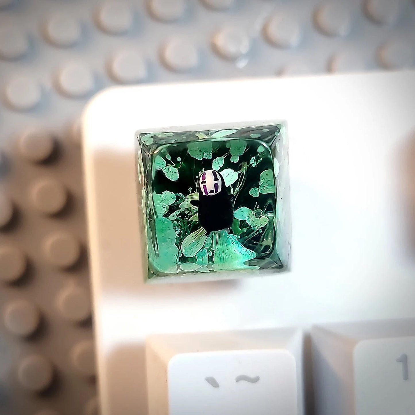 Spirited Away No Face Faceless Artisan Keycaps Epoxy Resin