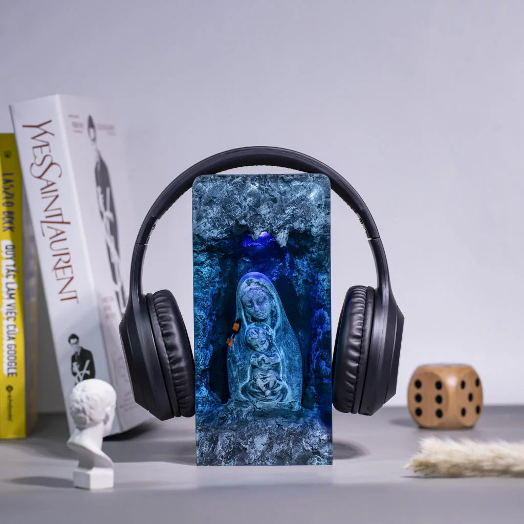 Maria and Jesus Headphone Stand Epoxy Resin Lamp, Night Light - ArtFIGU