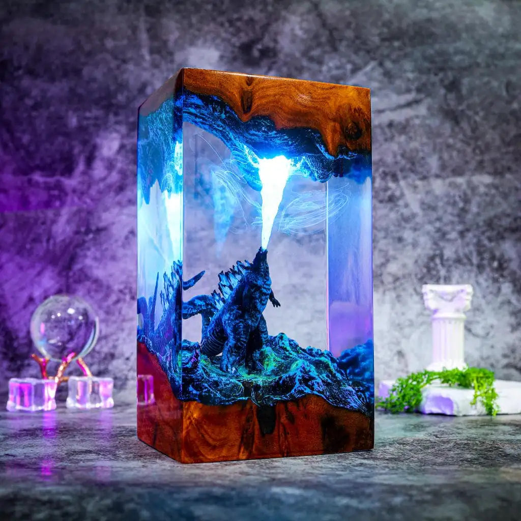 A+ Godzilla Monster Epoxy Resin Lamp - ArtFIGU