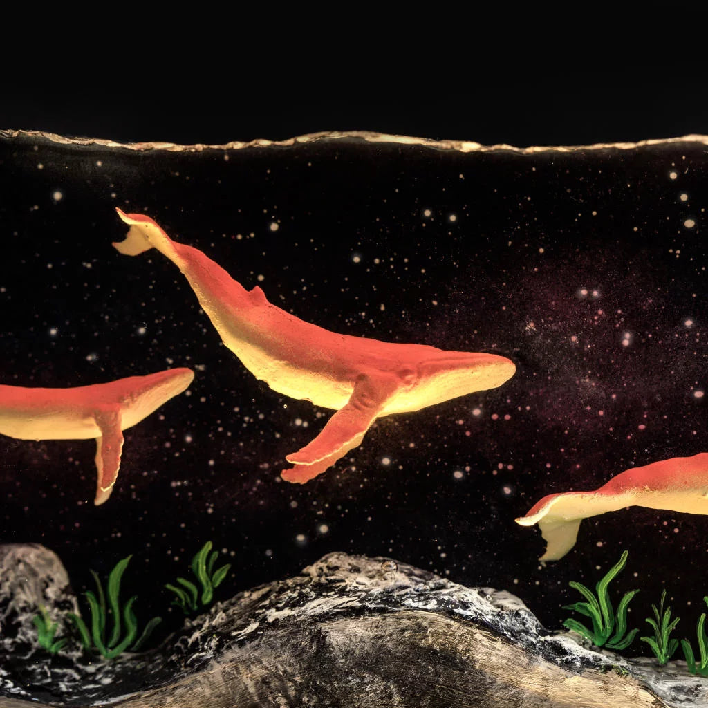 Universe Humpback Whale Epoxy Resin Lamp, Night Light - ArtFIGU
