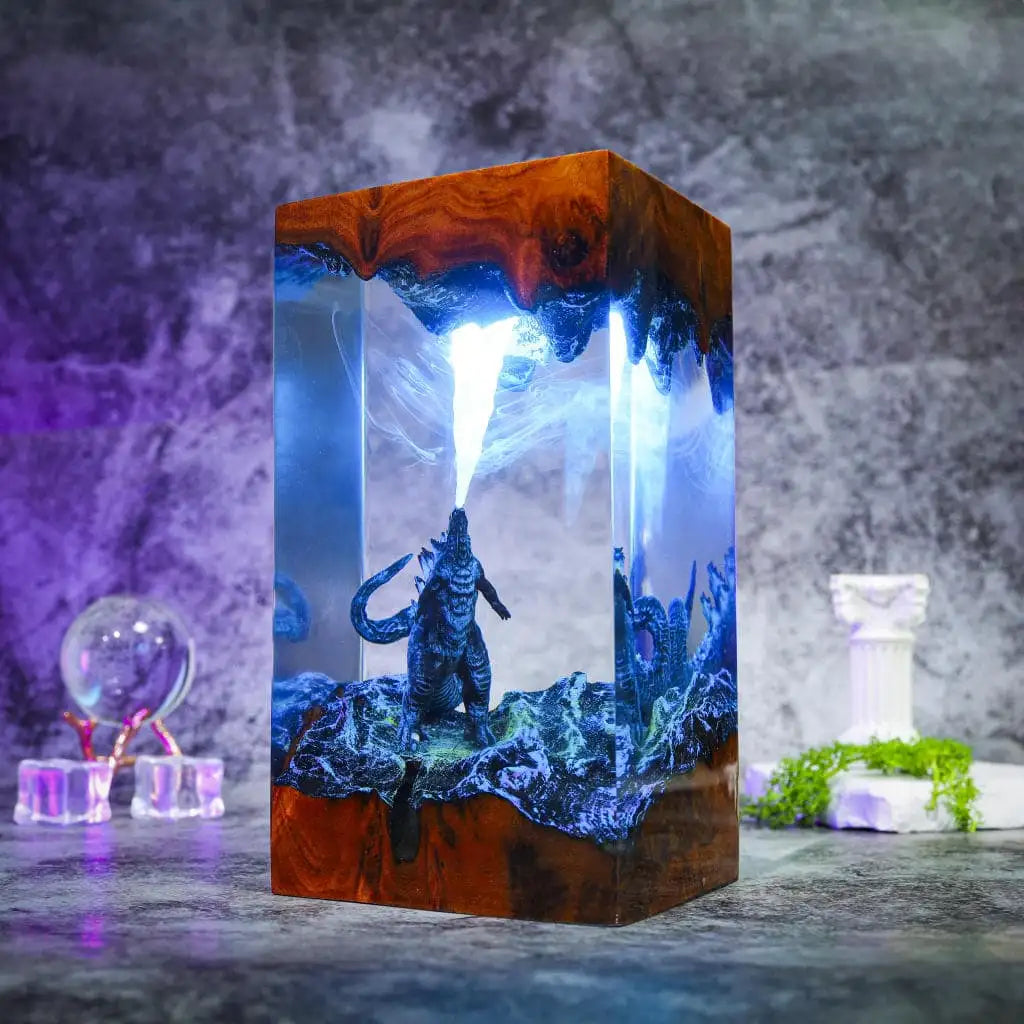 A+ Godzilla Monster Epoxy Resin Lamp - ArtFIGU