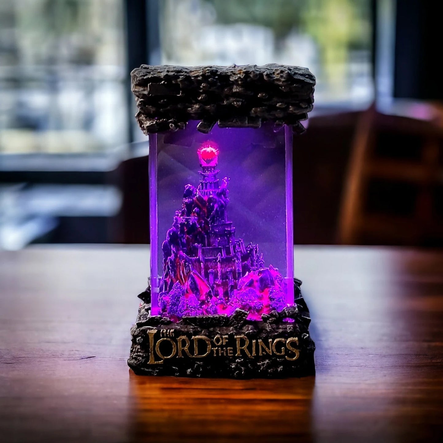 LOTR Lord Of Rings Barad-dûr Dark Tower The Eye Of Sauron Castle Diorama Epoxy Resin Lamp - ArtFIGU
