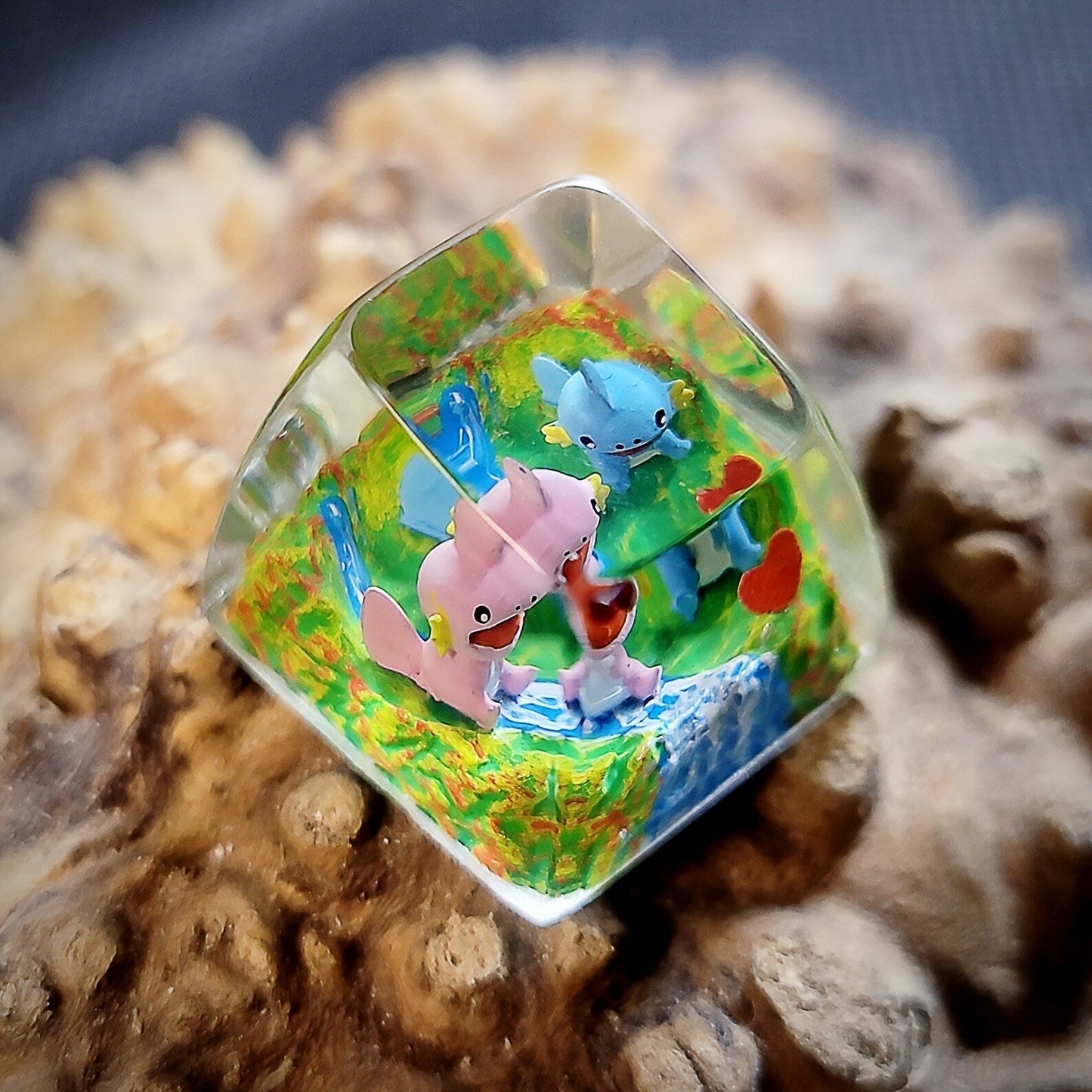 Pokemon Mudkip Shiny Mudkip Artisan Keycaps