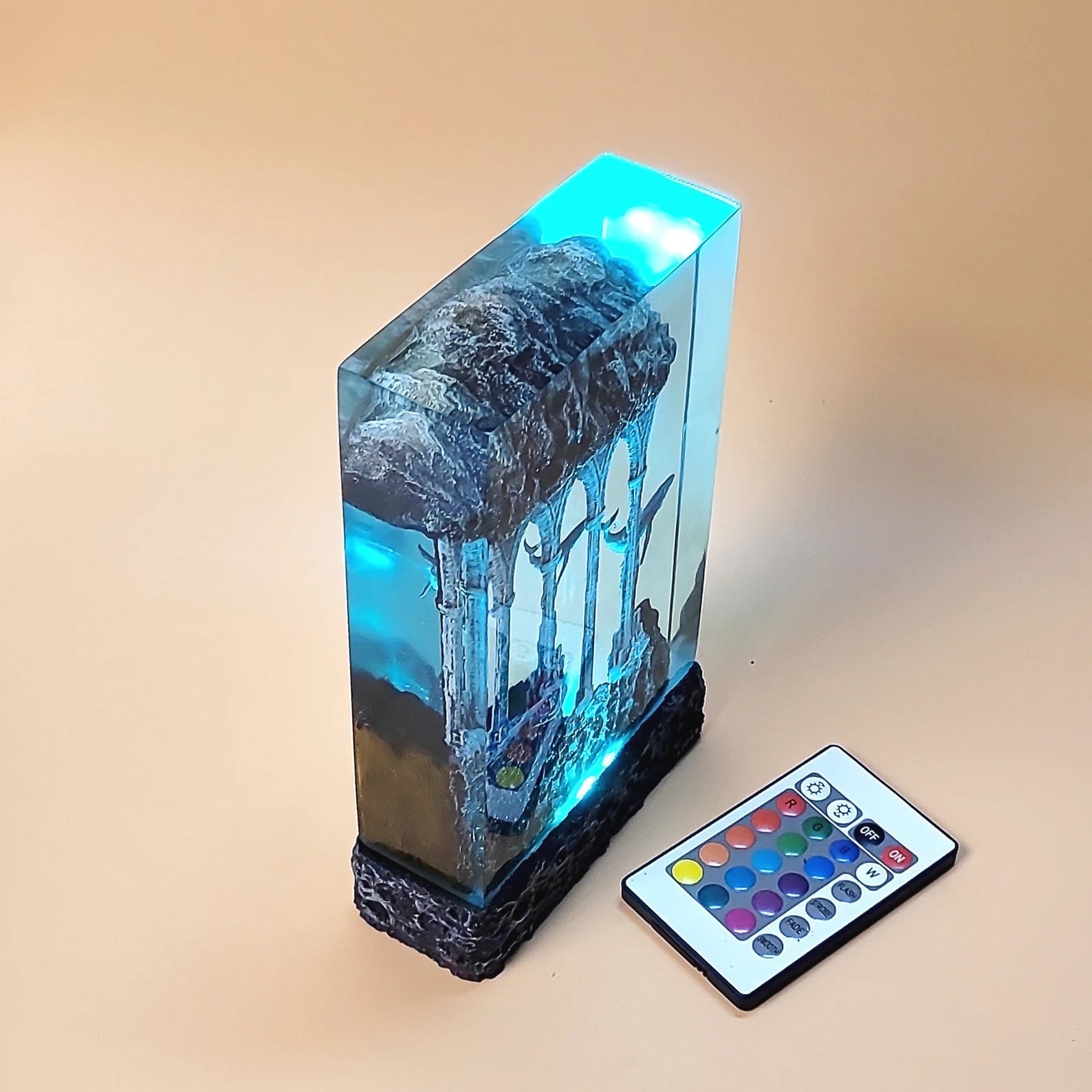 Whales Mythical Ancient Relics Undersea Ocean Diorama Epoxy Resin Lamp - ArtFIGU