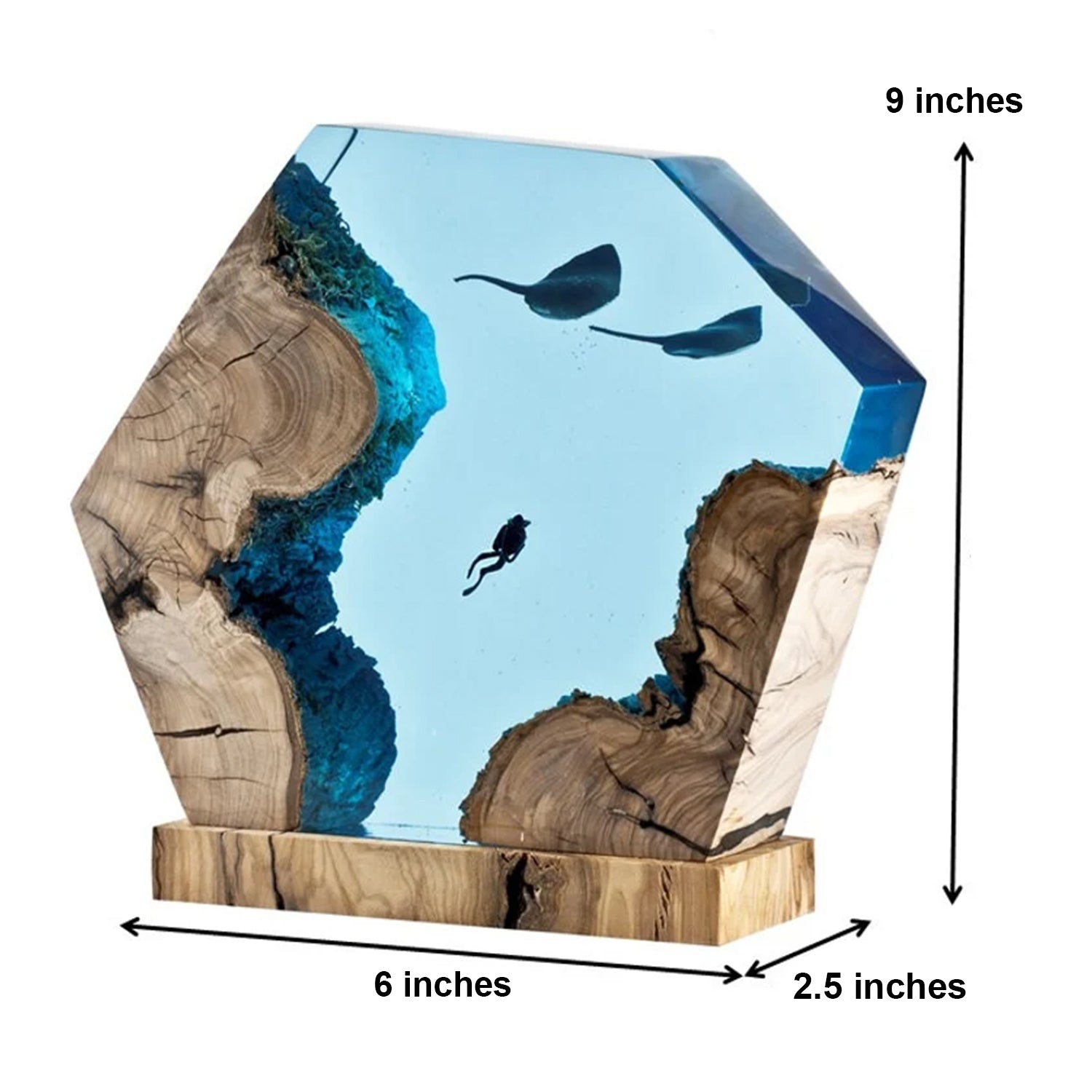 Divers Explore Ancient Ruins - High Quality Epoxy Resin Lamp - ArtFIGU
