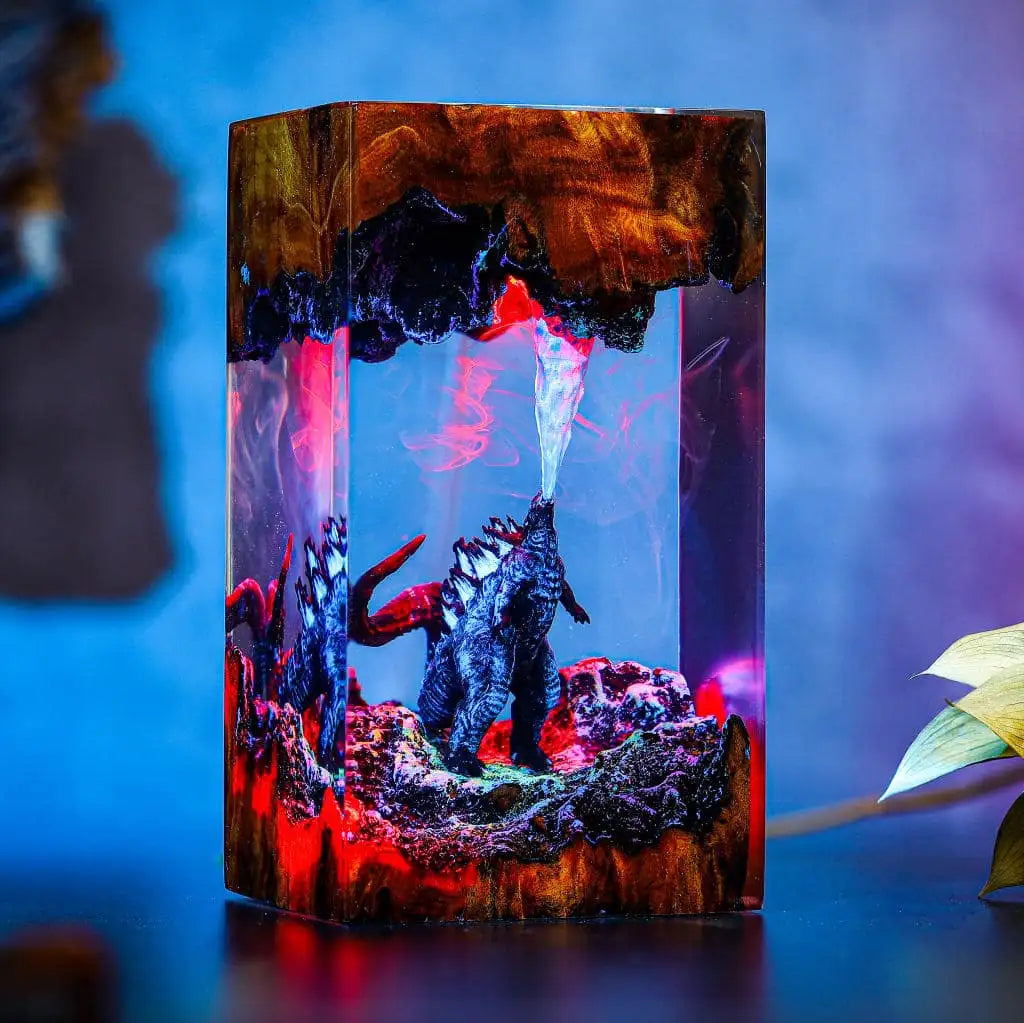 A+ Godzilla Monster Epoxy Resin Lamp - ArtFIGU